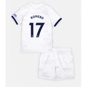 Tottenham Hotspur Cristian Romero #17 Dětské Domácí dres komplet 2023-24 Krátký Rukáv (+ trenýrky)